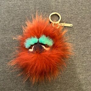 Authentic Fendi Fury Face monster Key Ring Bag Charm